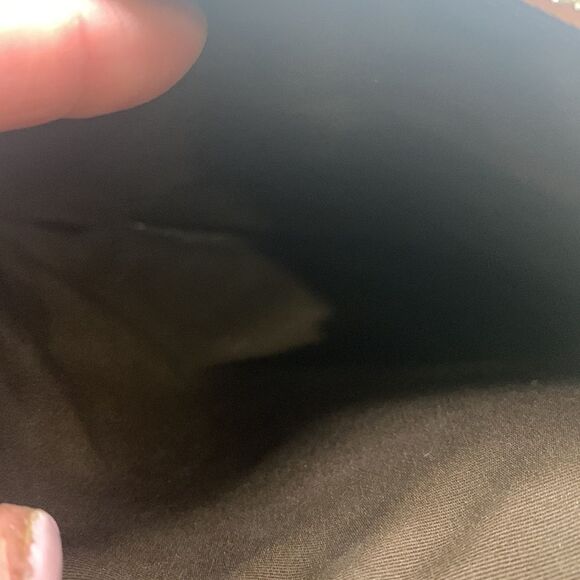 Coach beige pebbled leather plaid/polka-dot bow crossbody bag - Picture 7 of 8